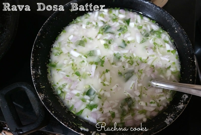 simplest rava dosa recipe