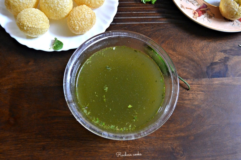 spicy water for pani puri