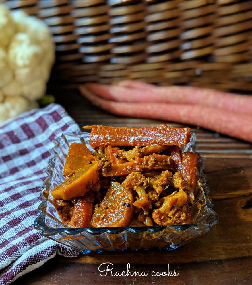 gobhi shaljam gajar achaar