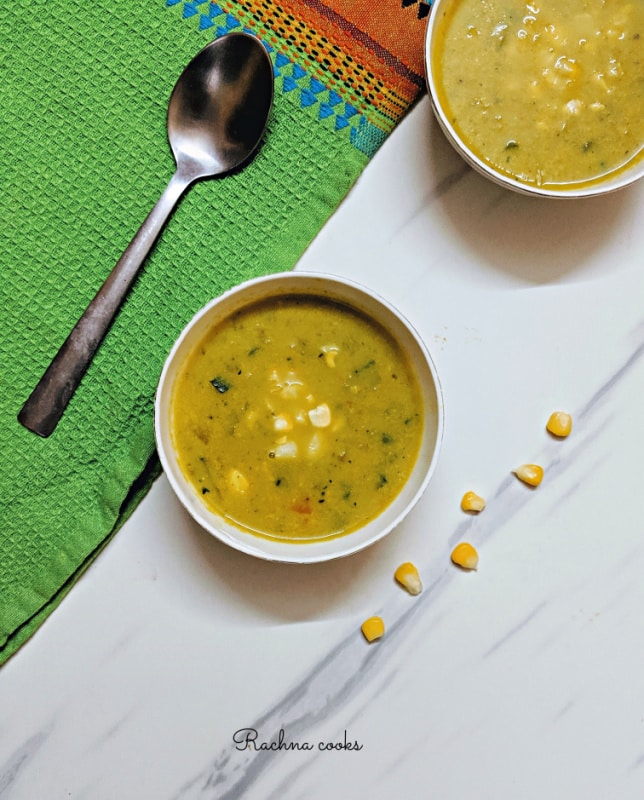 sweet corn vegetable soup