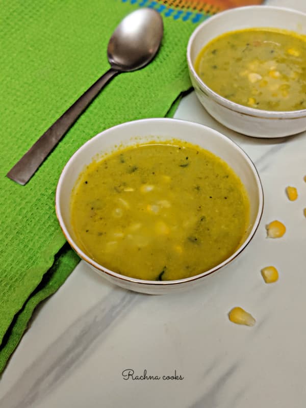 sweet corn vegetable soup