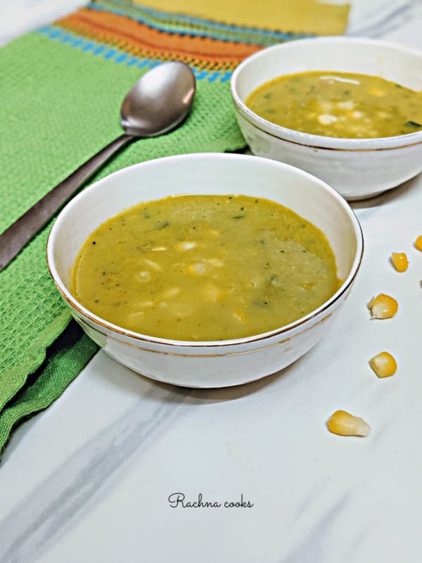 sweet corn vegetable soup