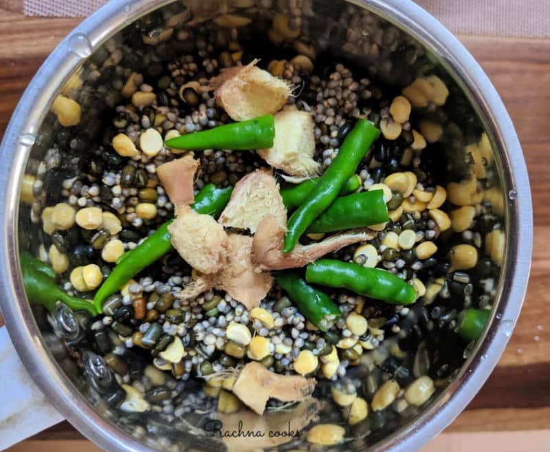 vegan millet and lentil crepe