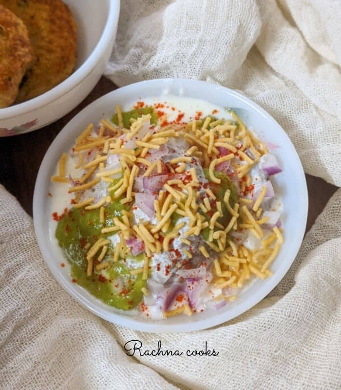 aloo tikki chaat air fryer recipe